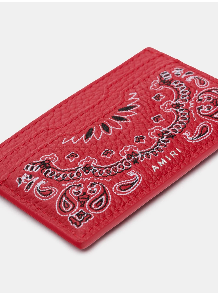 Amiri BANDANA CARD HOLDER - Red
