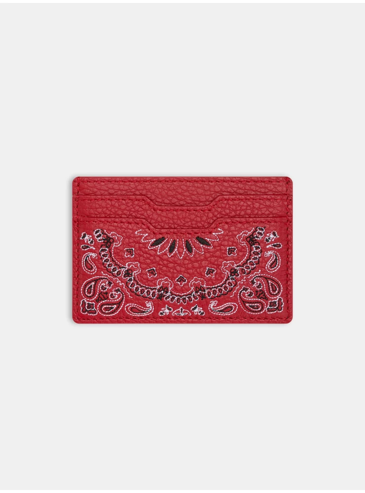 Amiri BANDANA CARD HOLDER - Red