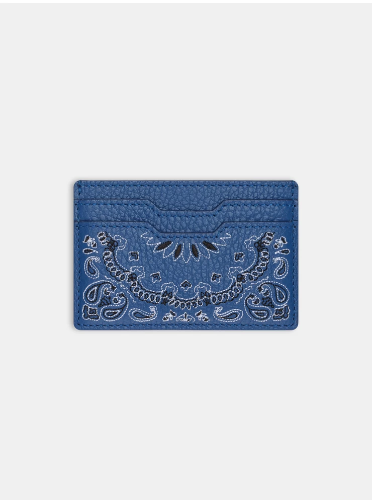 Amiri BANDANA CARD HOLDER - Blue