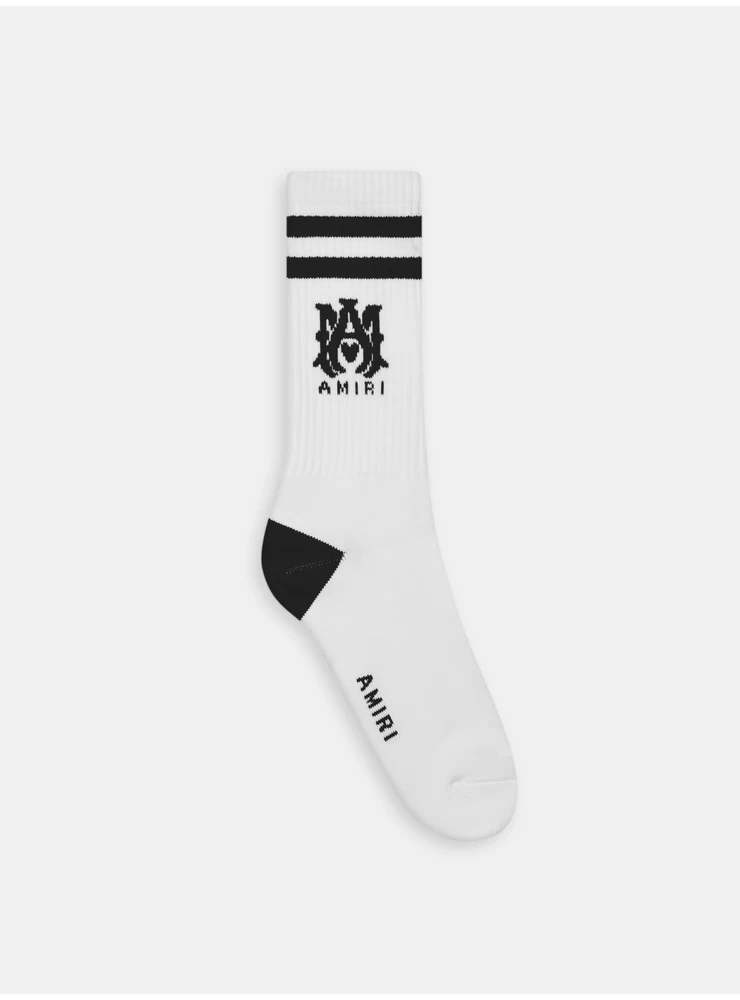 Amiri MA CORE LOGO SOCKS - White Black