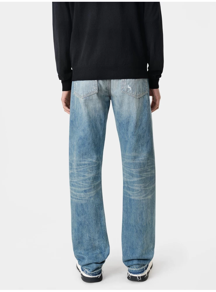 Amiri RELEASED HEM STRAIGHT JEAN - Crafted Indigo