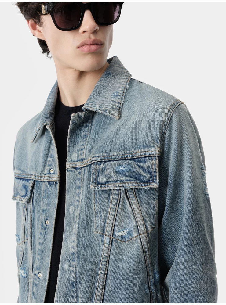 Amiri MA TRUCKER JACKET - Antique Indigo
