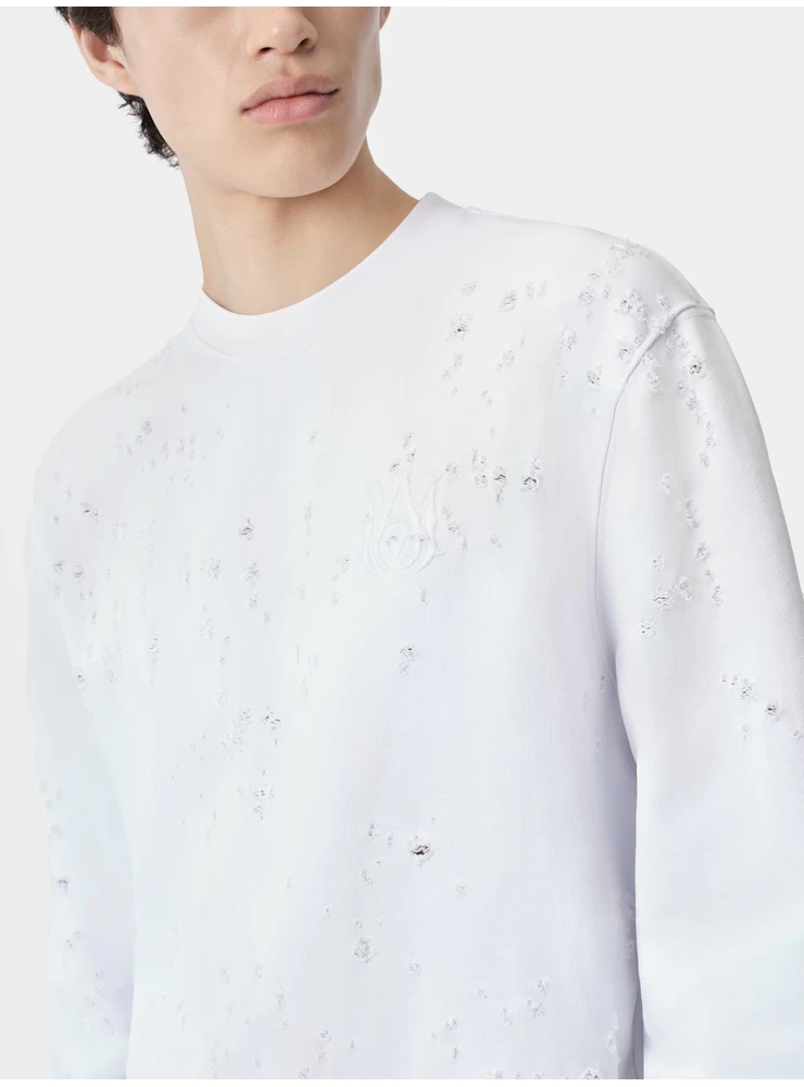 Amiri MA SHOTGUN EMBROIDERED CREW - White