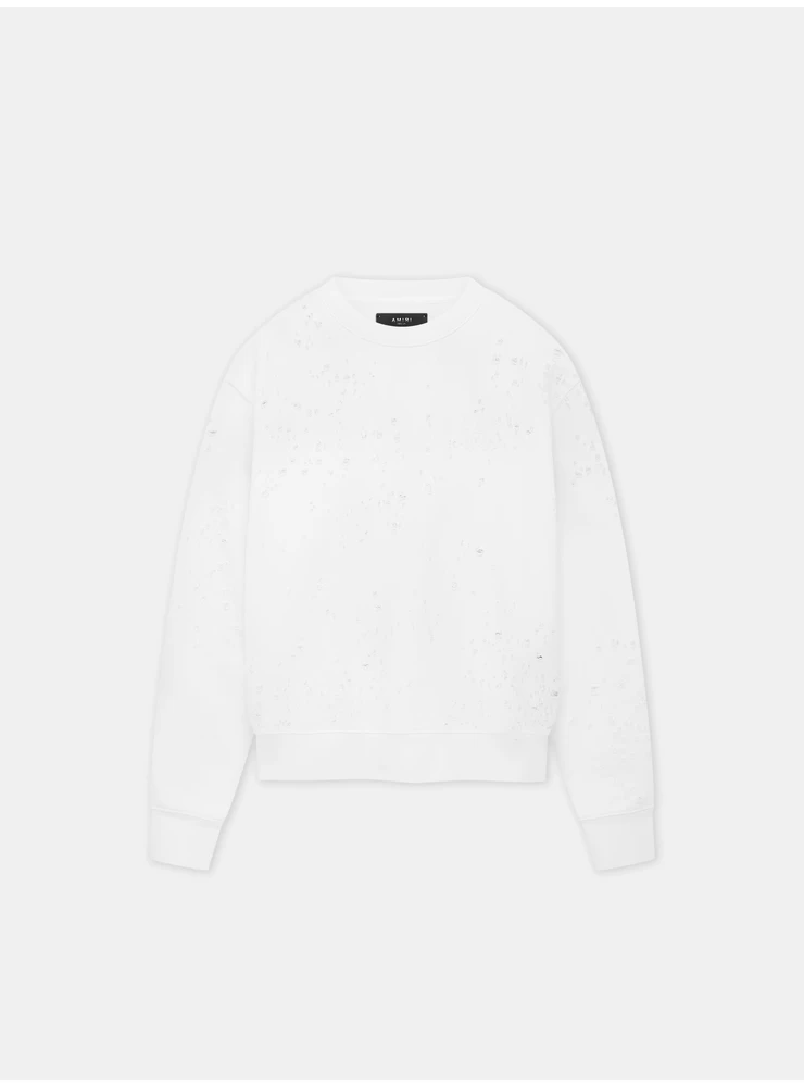 Amiri MA SHOTGUN EMBROIDERED CREW - White