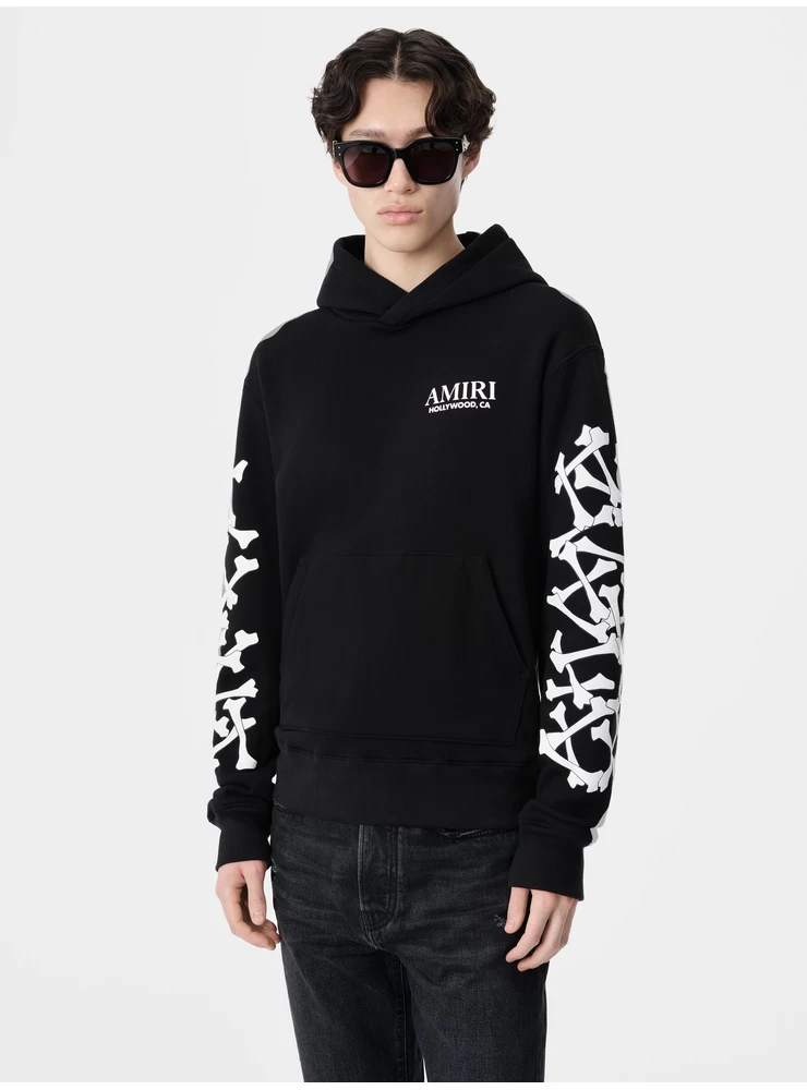 Amiri BONES STACKED HOODIE - Black