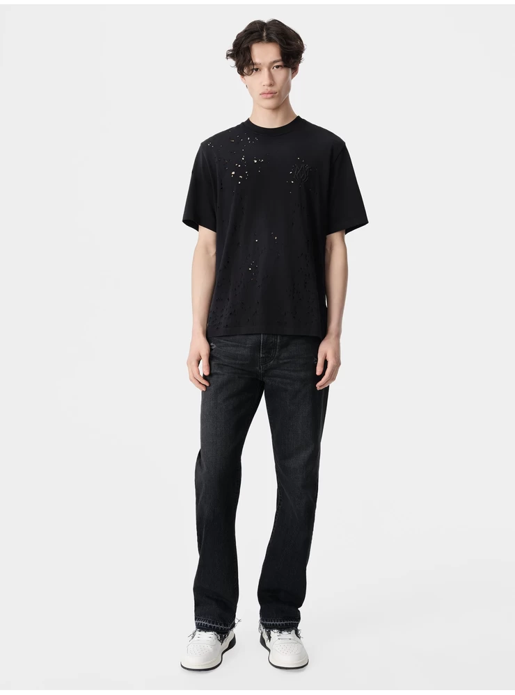 Amiri MA SHOTGUN EMBROIDERED TEE - Black