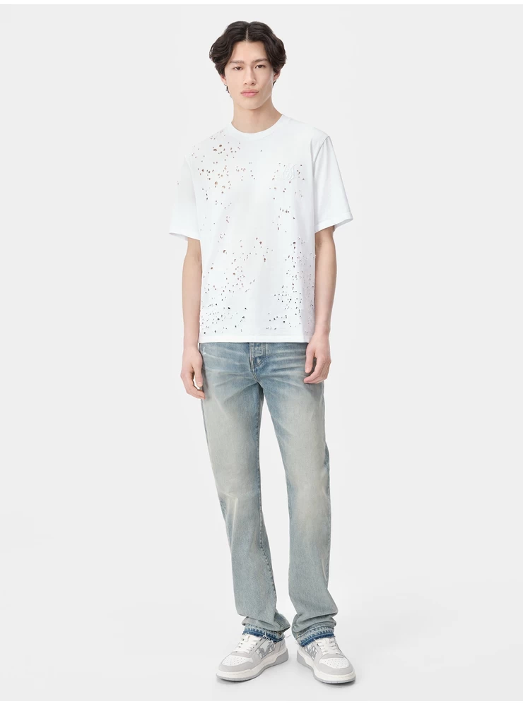 Amiri MA SHOTGUN EMBROIDERED TEE - White