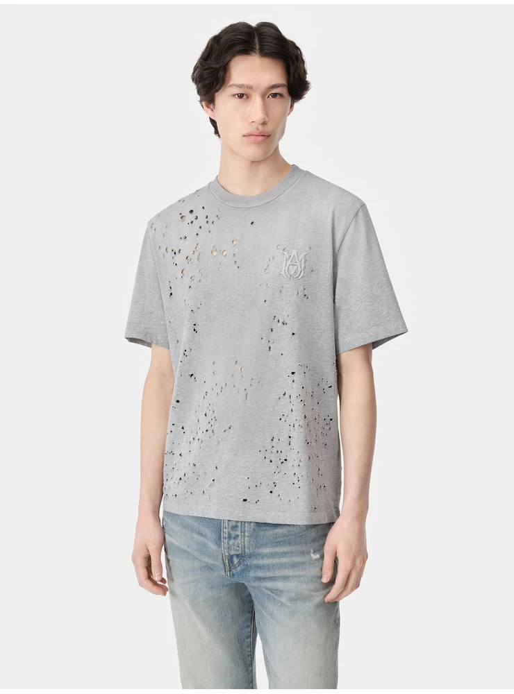 Amiri MA SHOTGUN EMBROIDERED TEE - Grey