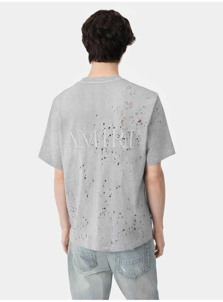 Amiri MA SHOTGUN EMBROIDERED TEE - Grey