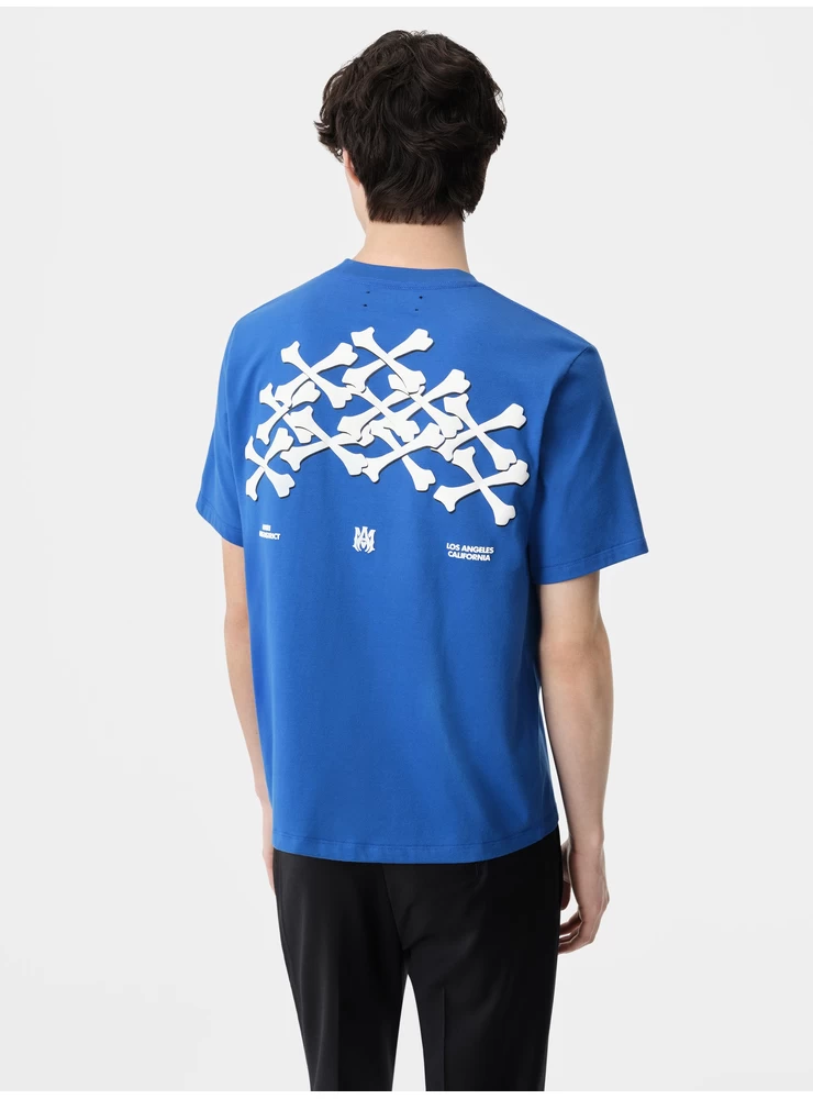 Amiri BONES STACKED TEE - Blue