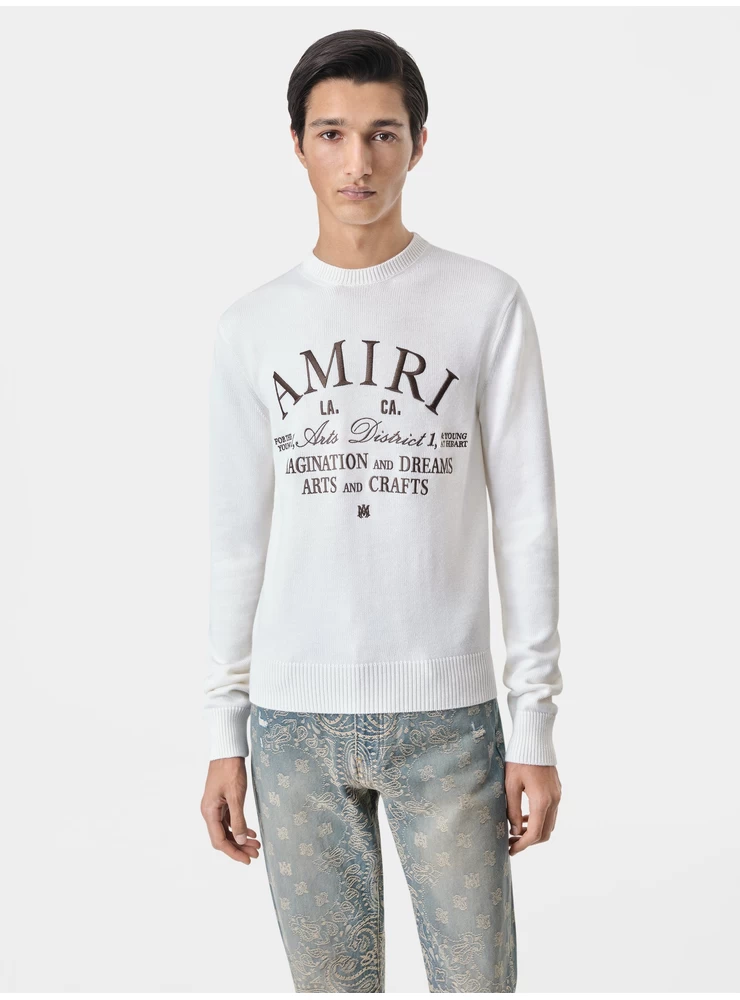 Amiri AMIRI ARTS DISTRICT CREWNECK - Alabaster