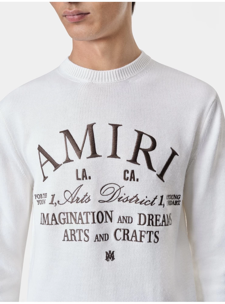 Amiri AMIRI ARTS DISTRICT CREWNECK - Alabaster