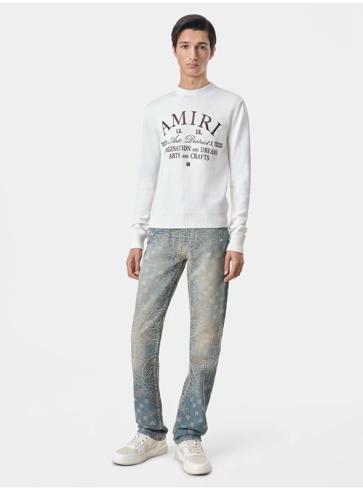 Amiri AMIRI ARTS DISTRICT CREWNECK - Alabaster