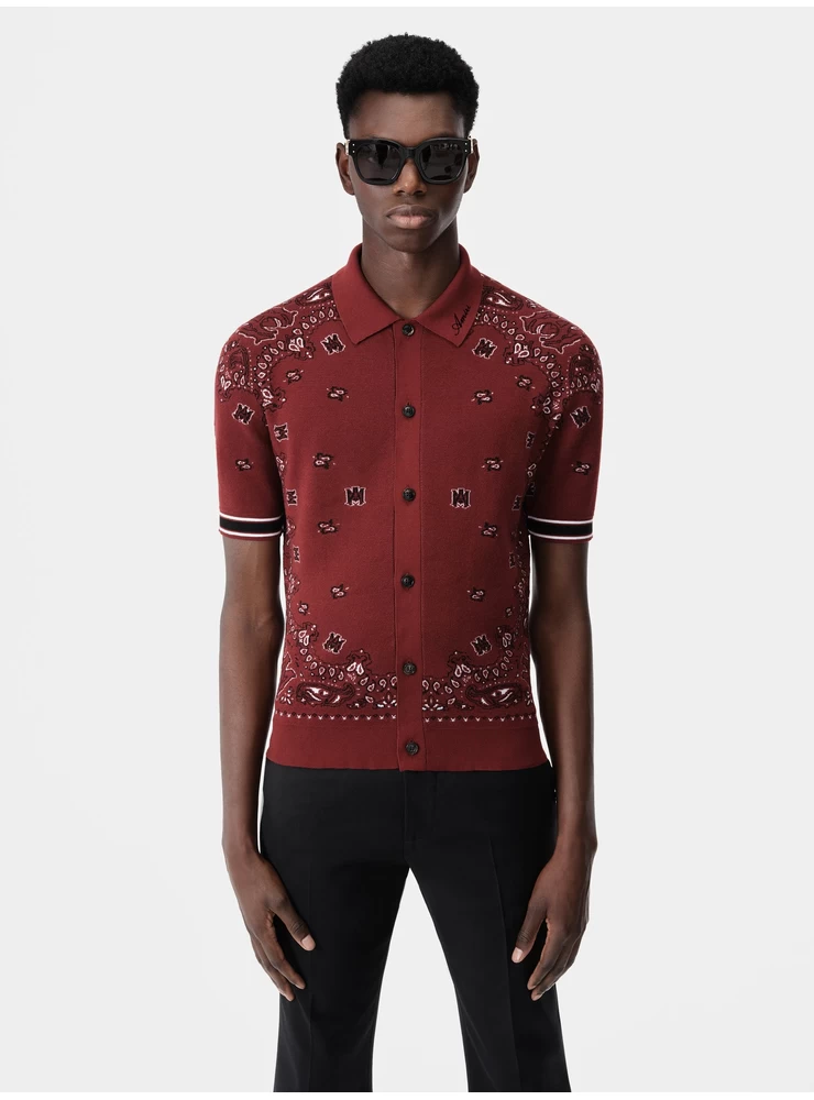 Amiri BANDANA POLO - Red
