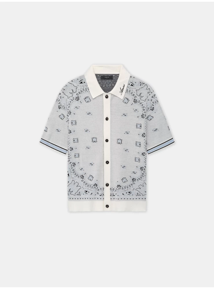 Amiri BANDANA POLO - White Blue
