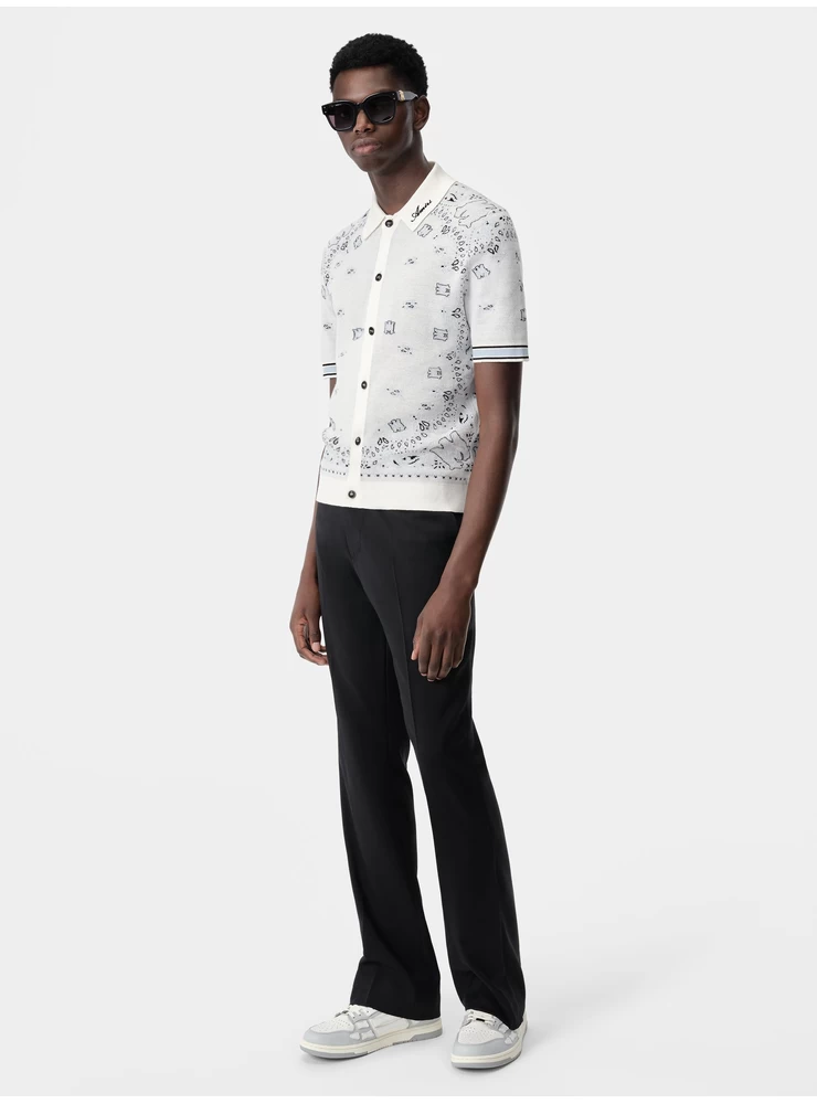 Amiri BANDANA POLO - White Blue