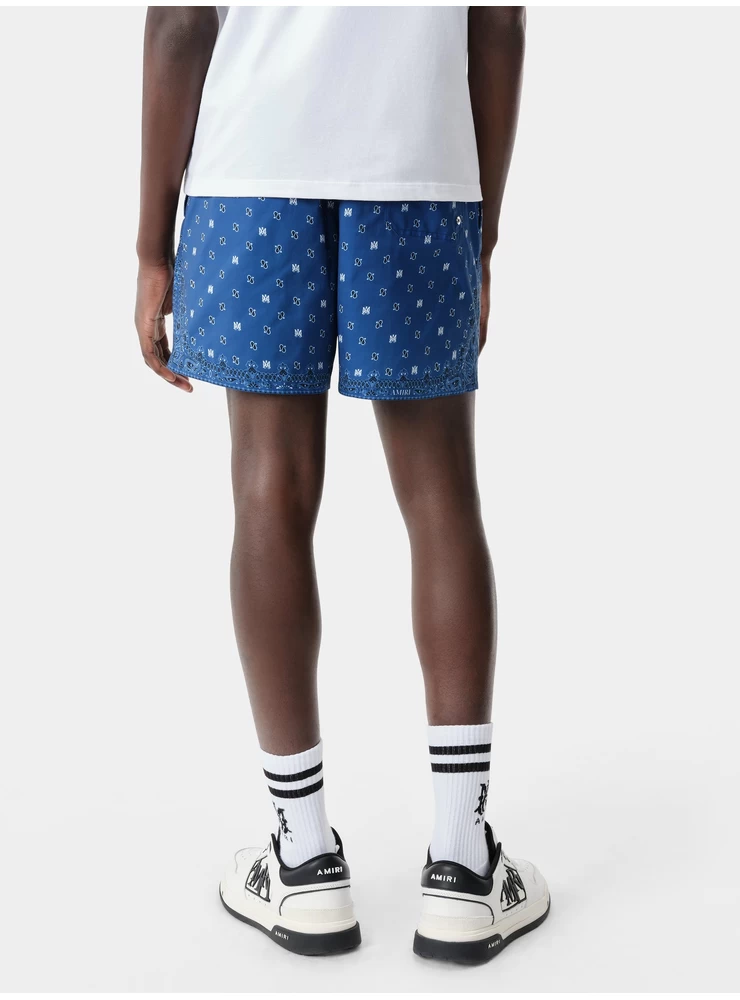 アミリ・マ ペイズリー柄 スイムトランク - ブルー