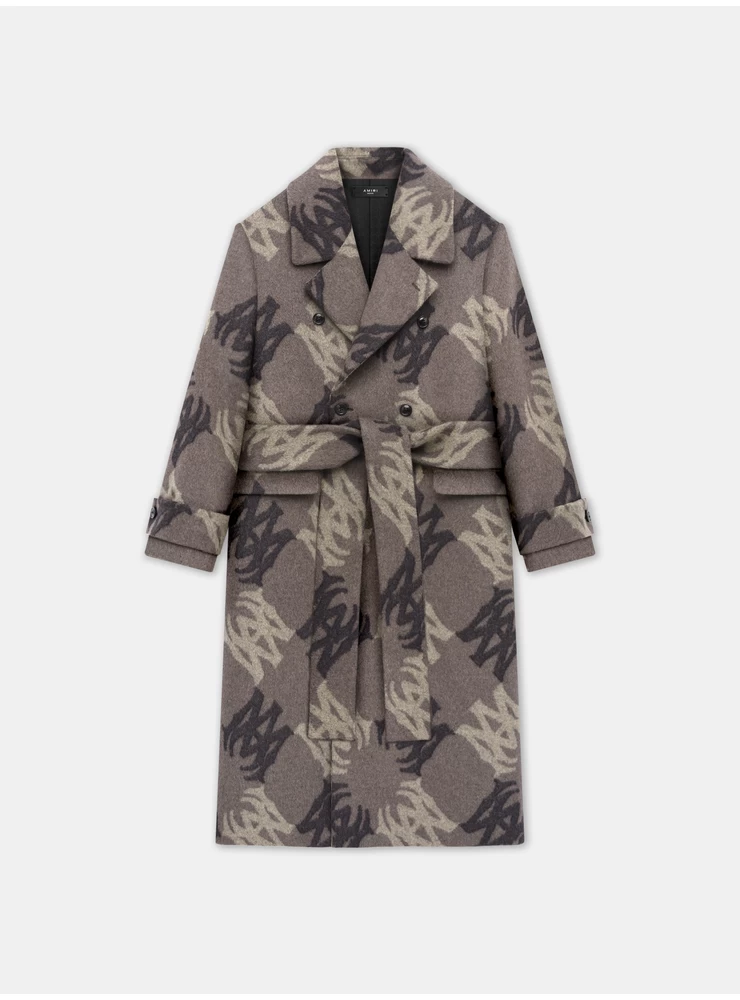 Amiri MA QUAD BRUSHED DOUBLE-BREASTED OVERCOAT - Dark Brown