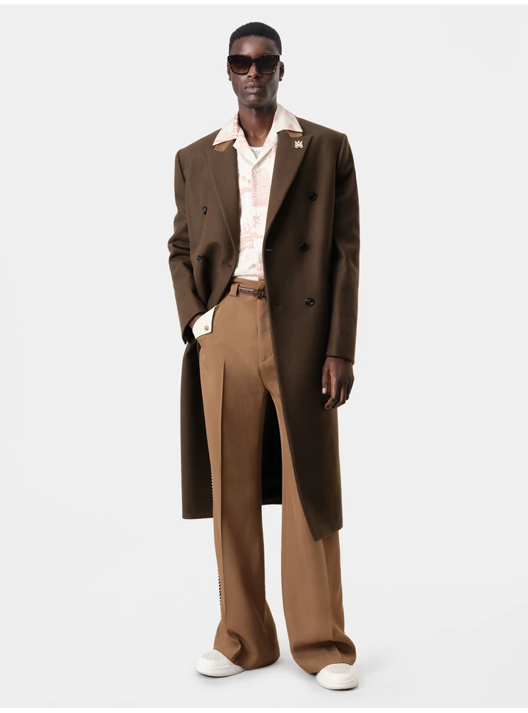 Amiri DOUBLE-BREASTED OVERCOAT - Dark Brown