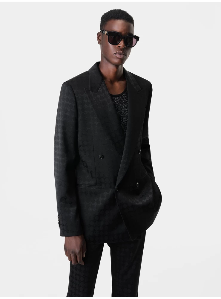 Amiri TONAL MA QUAD DOUBLE-BREASTED BLAZER - Black