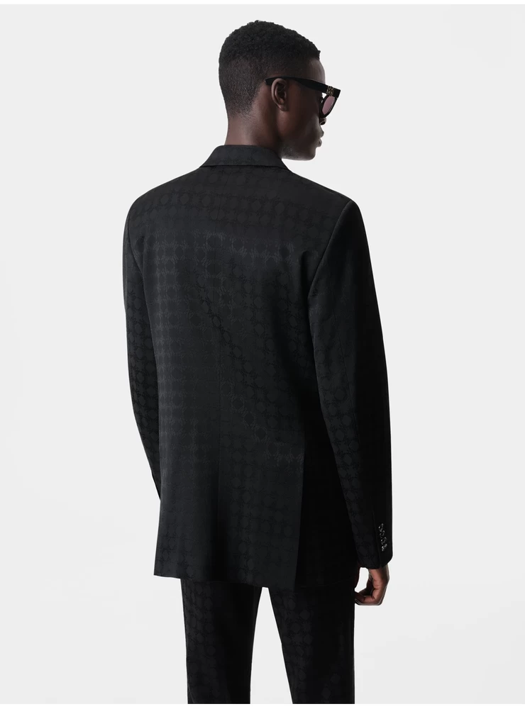 Amiri TONAL MA QUAD DOUBLE-BREASTED BLAZER - Black