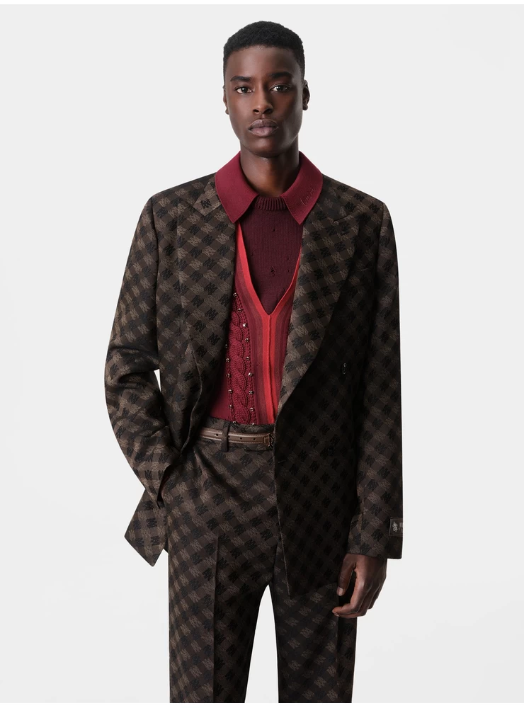 Amiri MA QUAD DOUBLE-BREASTED BLAZER - Dark Brown