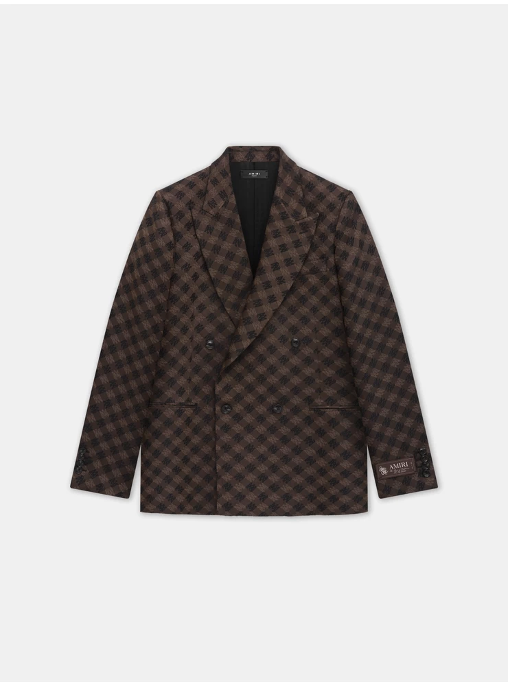 Amiri MA QUAD DOUBLE-BREASTED BLAZER - Dark Brown