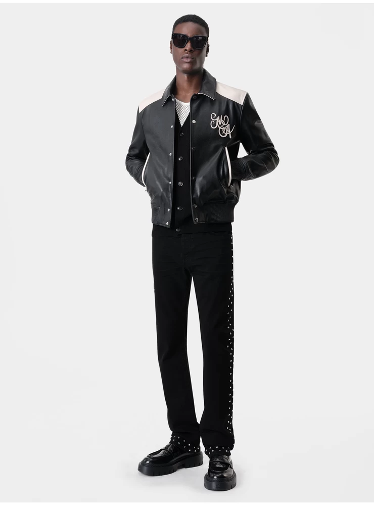 Amiri STAR CRYSTAL SLIM JEAN - Black