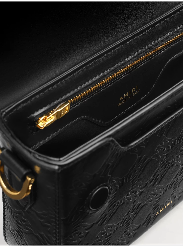 Crossbody Amiri Ma Quad Couro - Preto