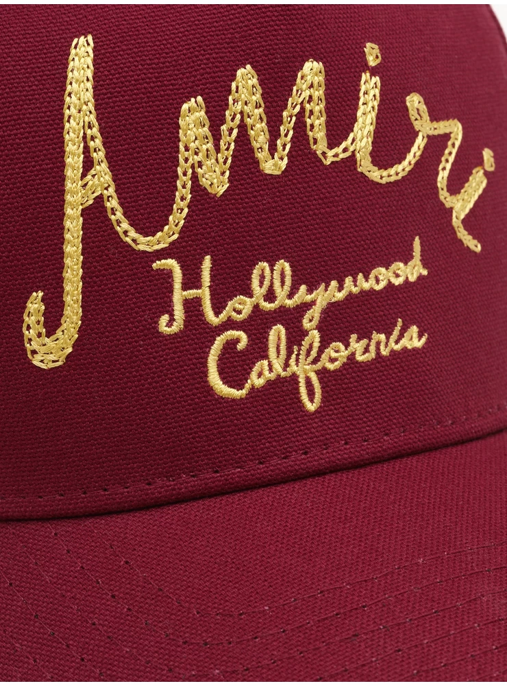 Amiri AMIRI HOLLYWOOD CANVAS HAT - Burgundy