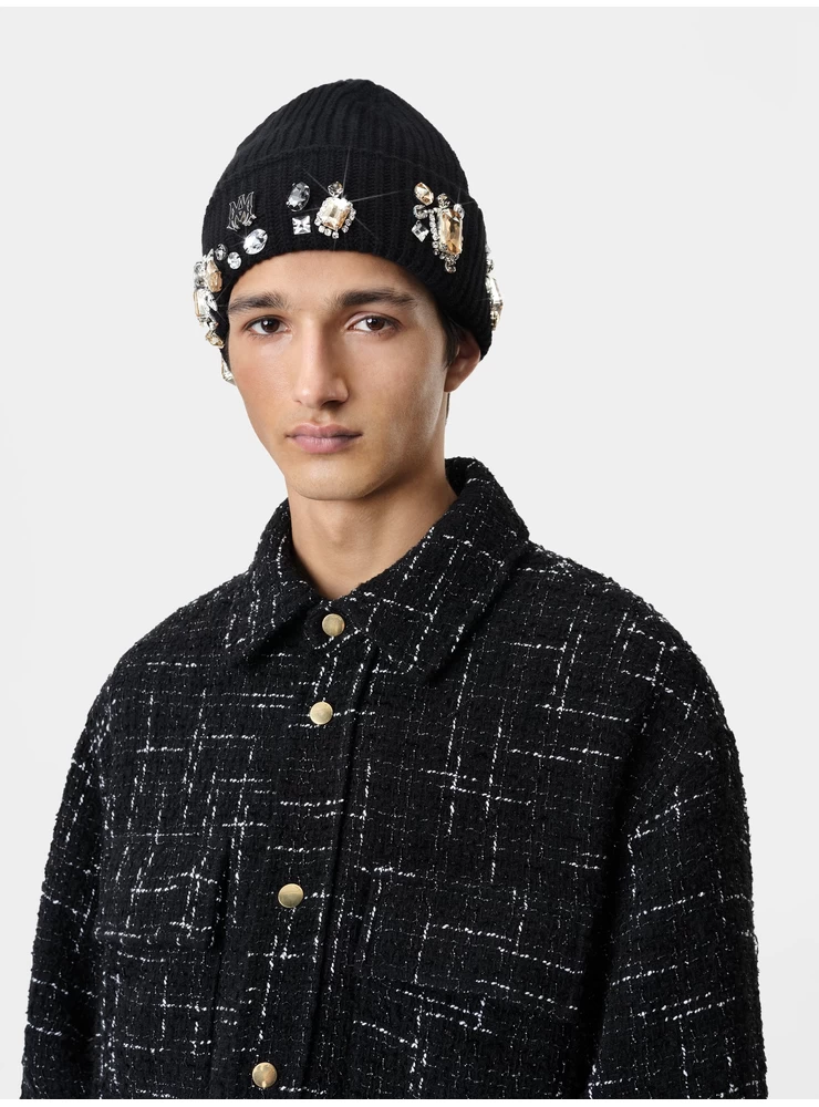 Amiri CHUNKY CRYSTAL BEANIE - Black