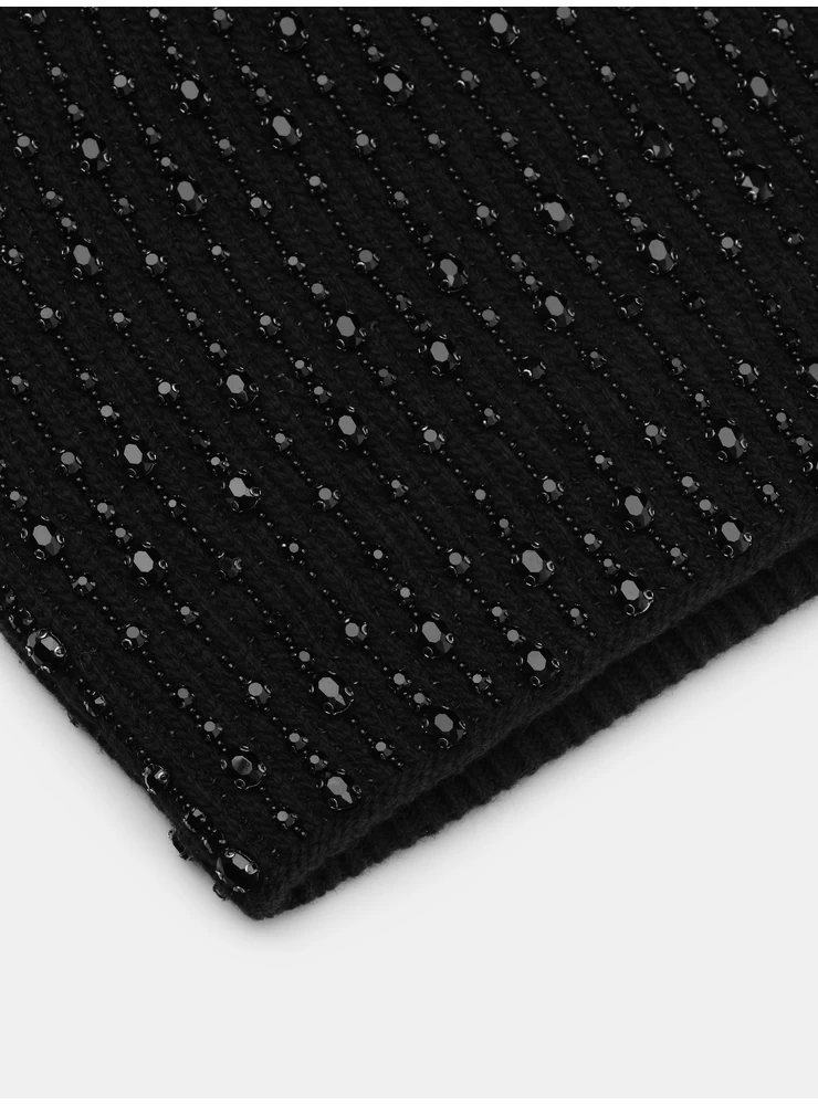 Amiri CRYSTAL BEANIE - Black