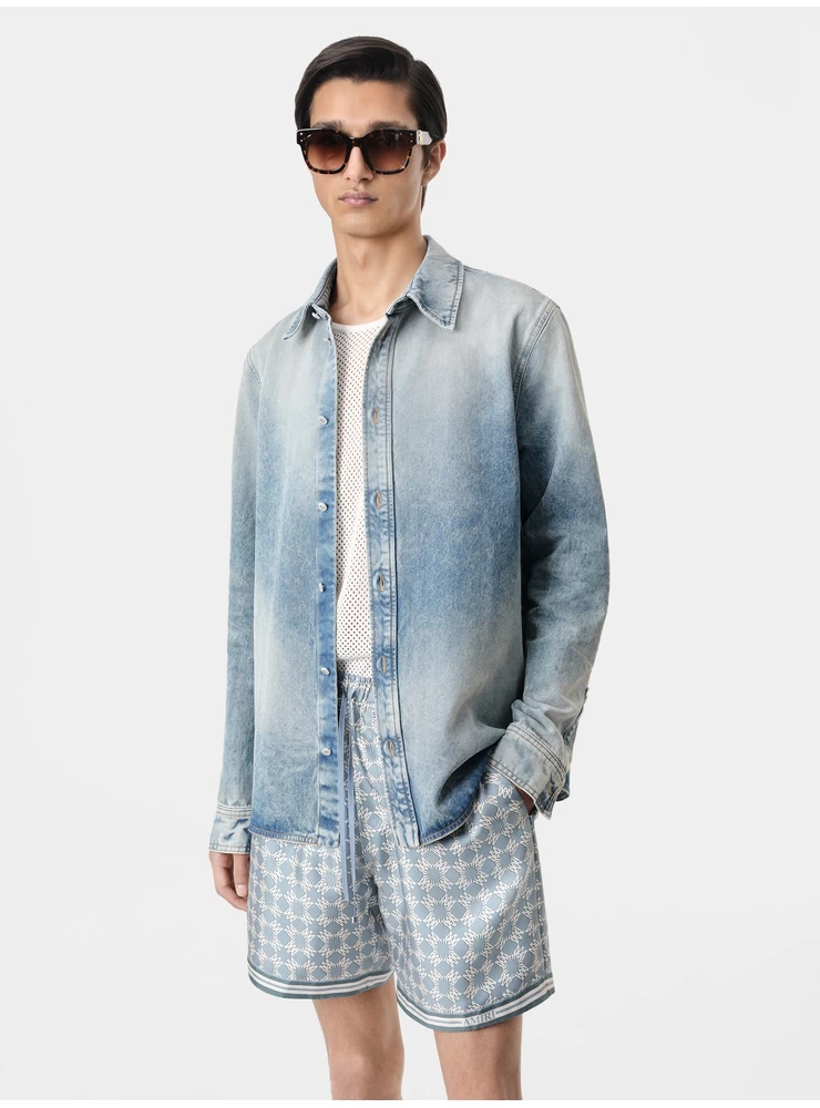 Amiri MA QUAD INTERIOR LONG SLEEVE SHIRT - Antique Indigo