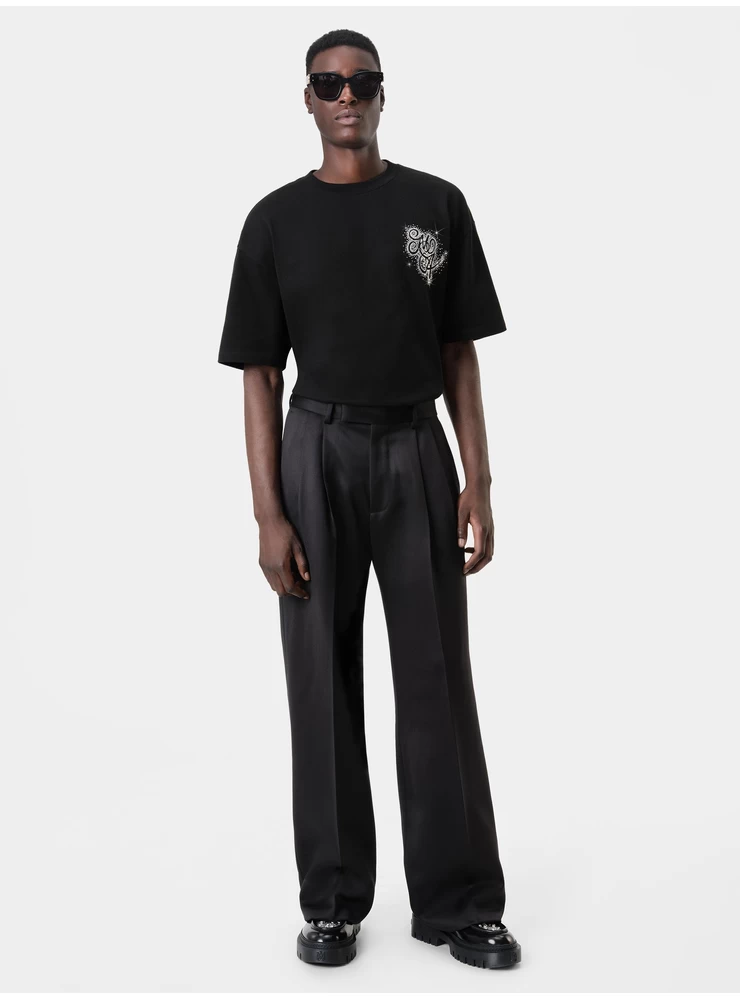 Amiri CRYSTAL BURST MA SWIRL OVERSIZED TEE - Black