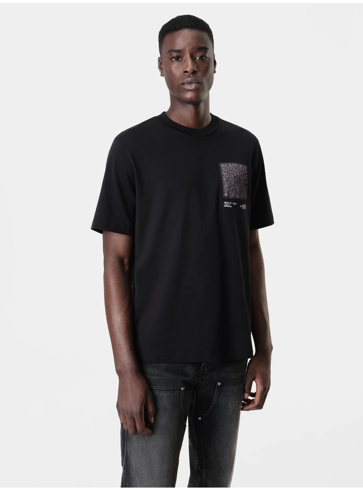 Amiri MA BANDANA SILK APPLIQUE TEE - Black