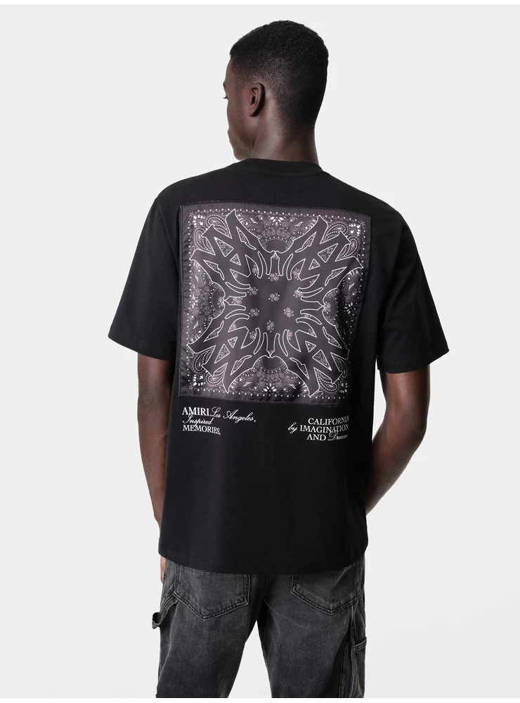 Amiri MA BANDANA SILK APPLIQUE TEE - Black