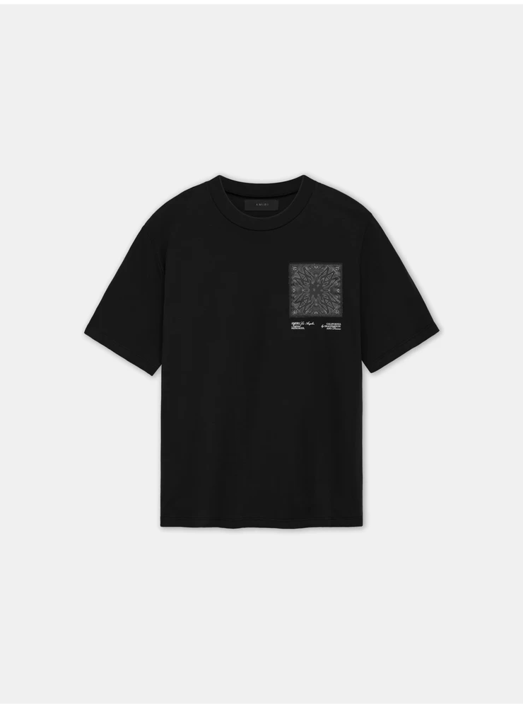 Amiri MA BANDANA SILK APPLIQUE TEE - Black