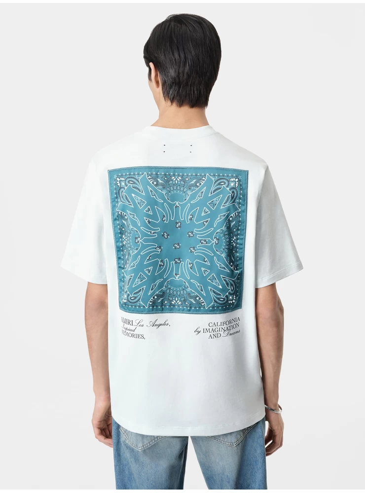 Amiri MA BANDANA SILK APPLIQUE TEE - Ice