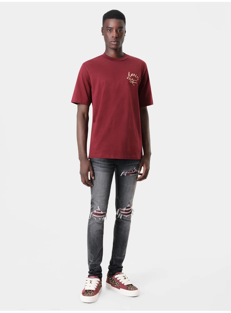Amiri AMIRI HOLLYWOOD TEE - Burgundy