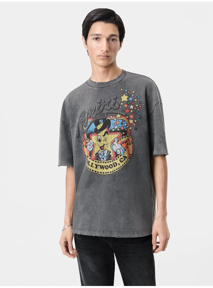 Amiri MR. HOLLYWOOD OVERSIZED TEE - Black