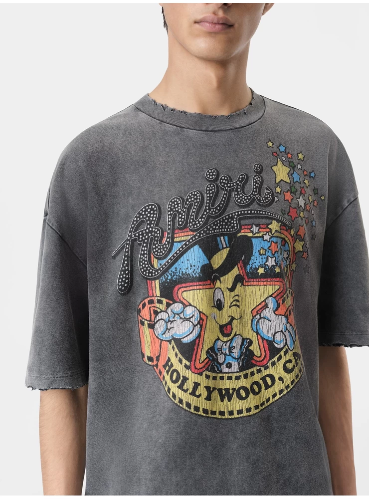 Amiri MR. HOLLYWOOD OVERSIZED TEE - Black