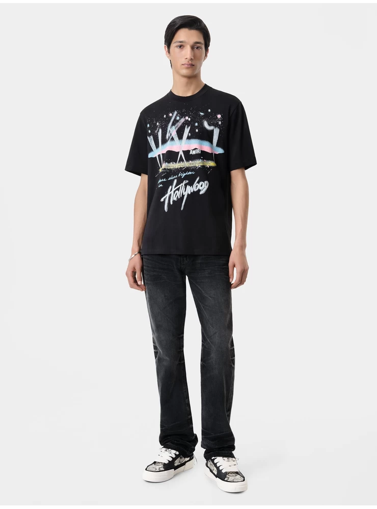 Amiri HOLLYWOOD LIGHTS TEE - Black