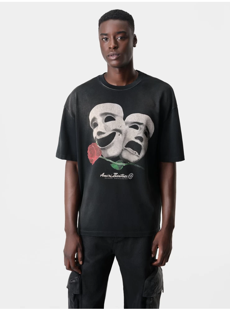 Amiri Teatermasker överdimensionerad T-shirt - Svart
