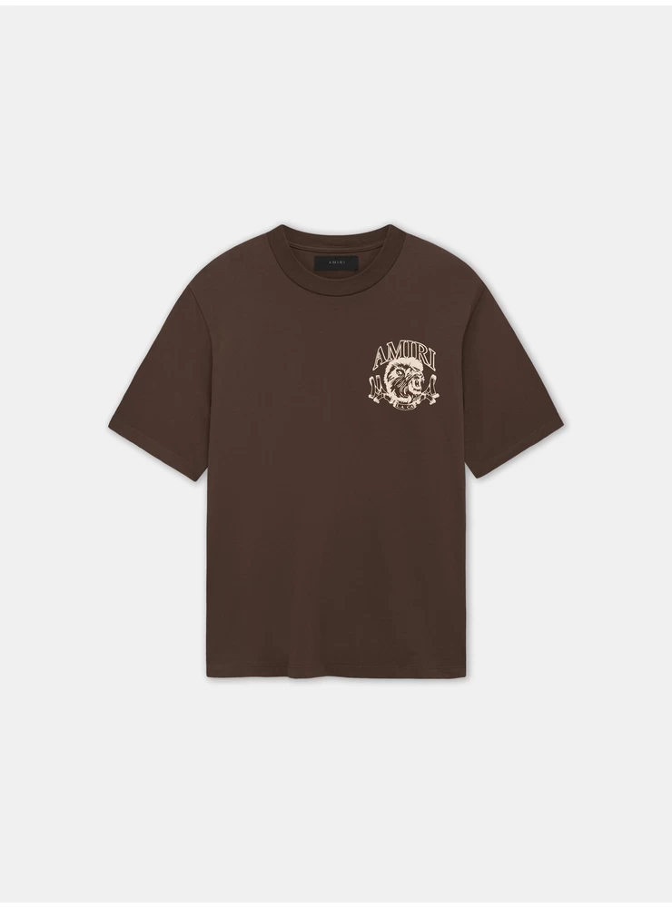 Amiri LION OUTLINE TEE - Dark Brown