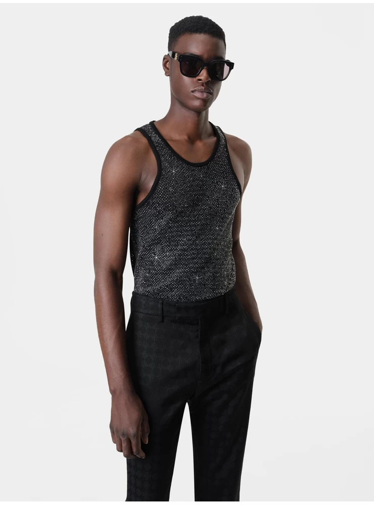 Amiri CRYSTAL TANK TOP - Black