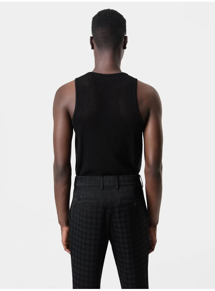 Amiri CRYSTAL TANK TOP - Black