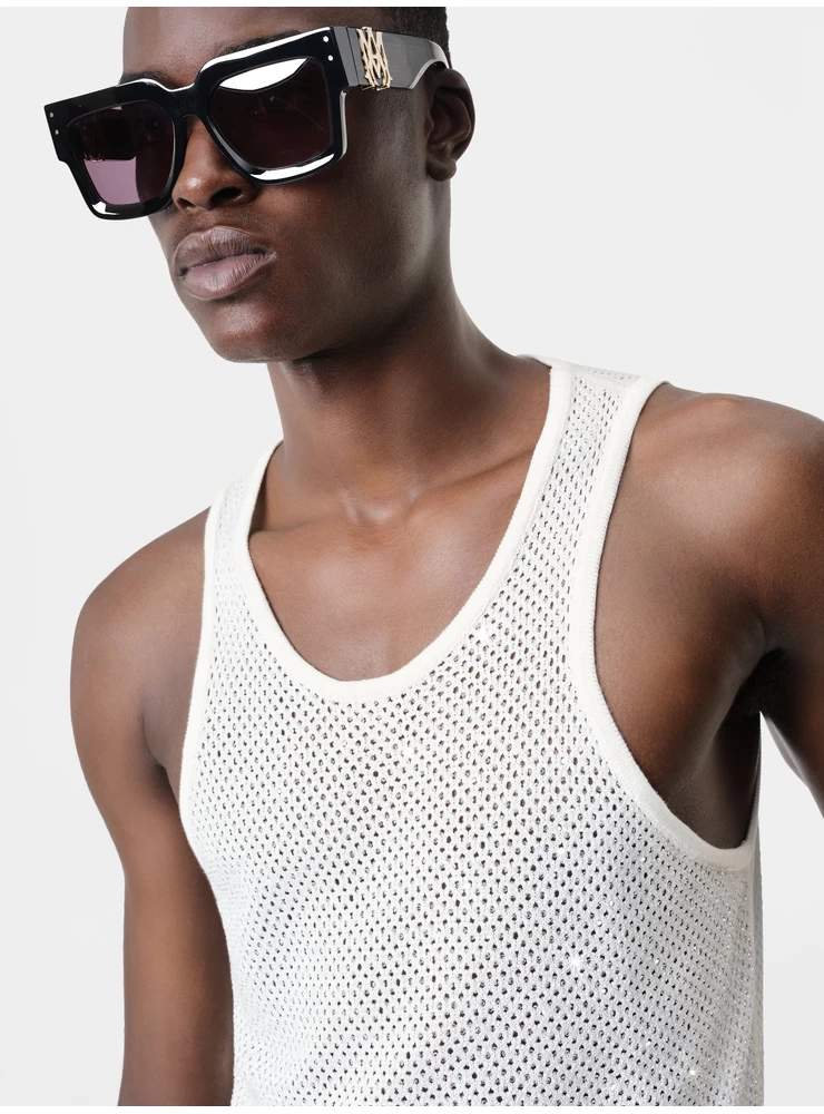Amiri CRYSTAL TANK TOP - White