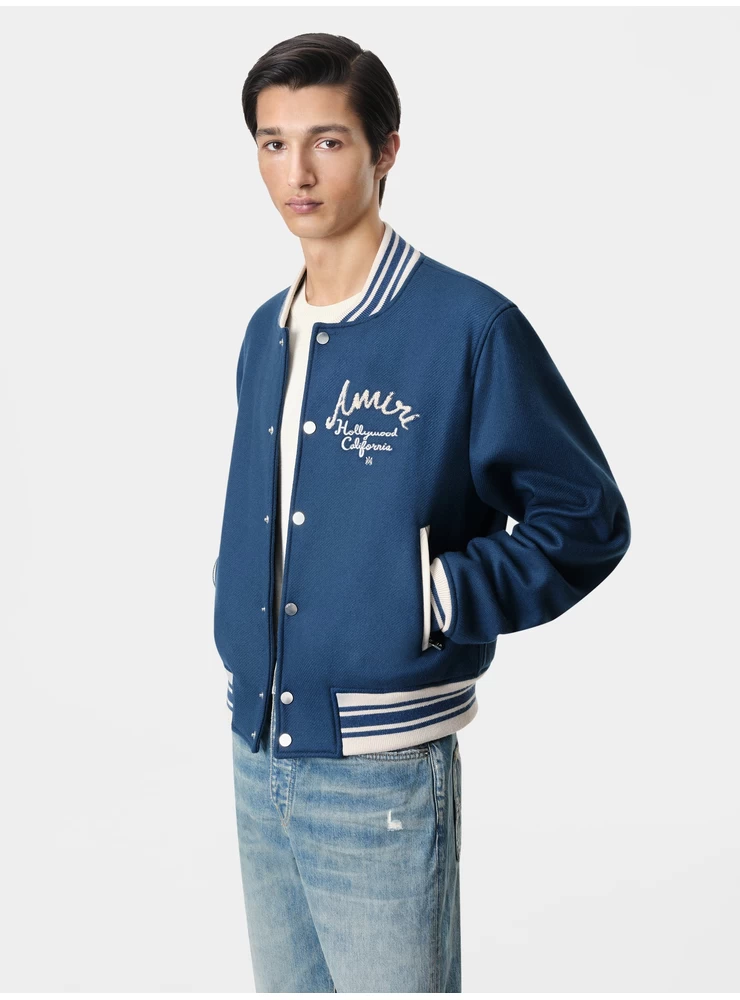 Amiri AMIRI HOLLYWOOD BOMBER JACKET - Dusty Blue