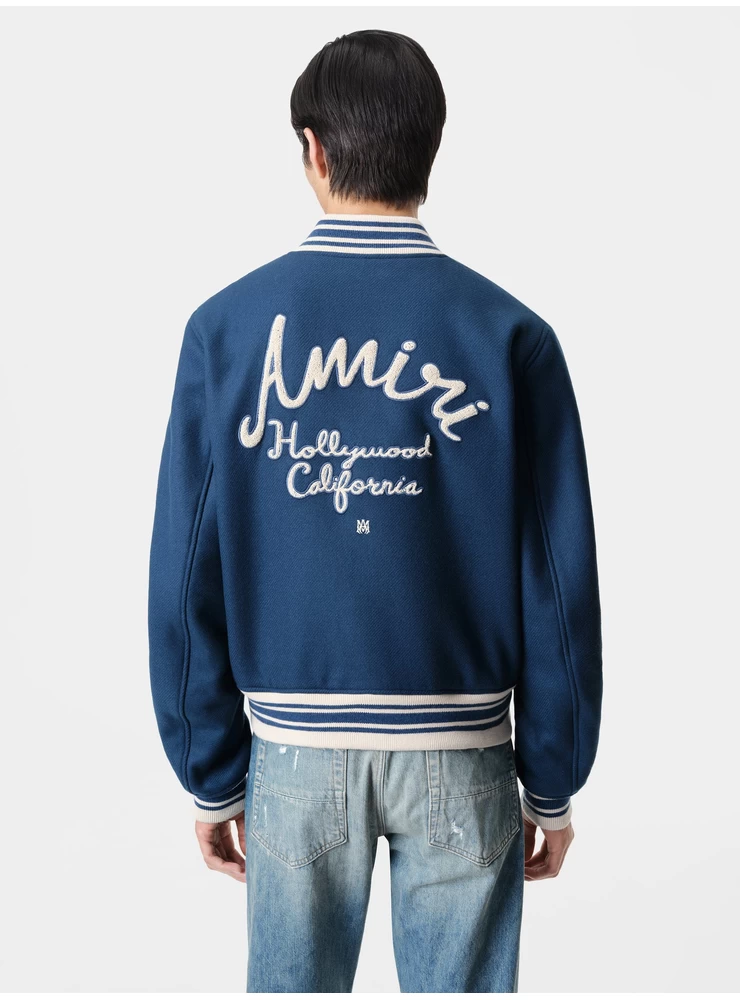 Amiri AMIRI HOLLYWOOD BOMBER JACKET - Dusty Blue