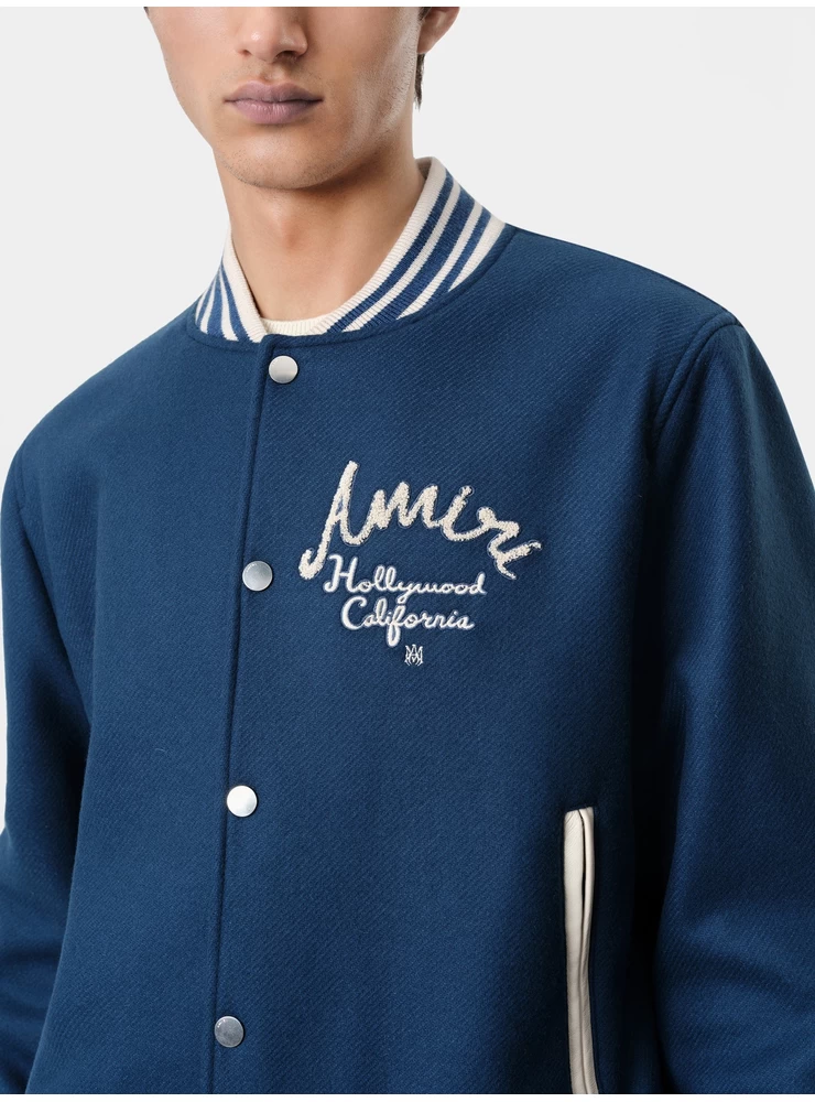 Amiri AMIRI HOLLYWOOD BOMBER JACKET - Dusty Blue
